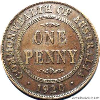 1920 above Australian penny value