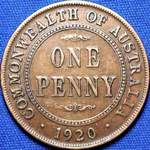1920 double dot Australian penny