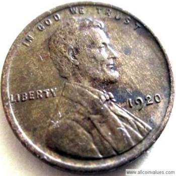 Lincoln Wheat penny 1920 P Wheat penny