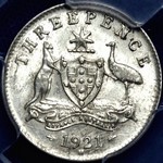 1921  m Australian threepence