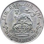 1921 UK shilling value, George V