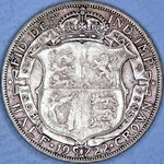 1922 UK halfcrown value, George V, bright, colon to space, D1683