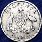 1923 Australian sixpence