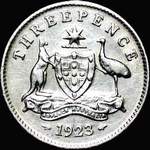 1923 Australian threepence