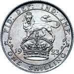 1923 UK shilling value, George V