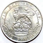 1924 UK shilling value, George V