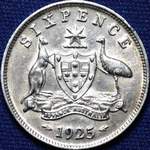 1925 Australian sixpence