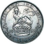 1925 UK shilling value, George V