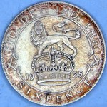 1925 UK sixpence value, George V