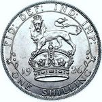 1926 UK shilling value, George V, modified effigy