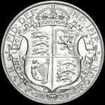 1927 UK halfcrown value, George V, D1691