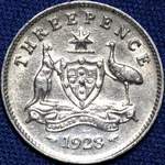 1928 Australian threepence