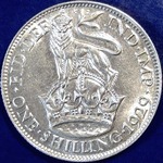 1929 UK shilling value, George V