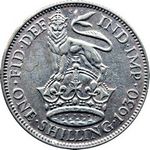 1930 UK shilling value, George V