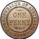 1934 Australian penny