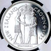 1935 Waitangi Treaty New Zealand commemorative crown value