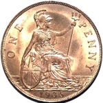 1935 UK penny value, George V