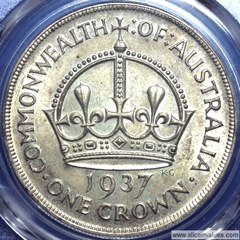 1937 Australian crown reverse