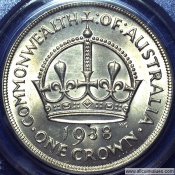 1938 Australian crown reverse