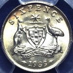 1939 Australian sixpence