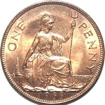 1939 UK penny value, George VI