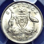 1941 Australian sixpence