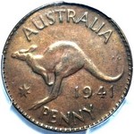 1941 K.G Australian penny