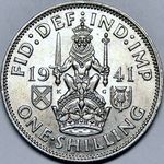 1941 UK shilling value, George VI, Scottish reverse