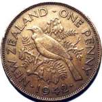 1942 New Zealand penny