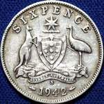 1942 s Australian sixpence