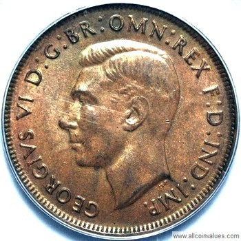 1942 Y. Australian penny obverse