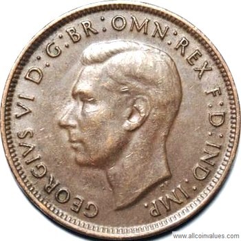 1943 Half Penny Pre Decimal Currency Circulated
