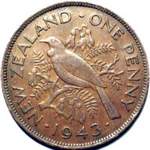 1943 New Zealand penny