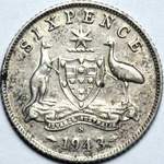 1943 s Australian sixpence
