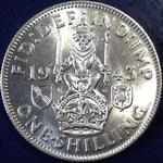 1943 UK shilling value, George VI, Scottish reverse