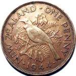1944 New Zealand penny
