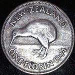 1944 New Zealand florin