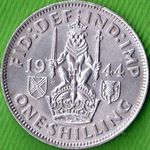 1944 UK shilling value, George VI, Scottish reverse