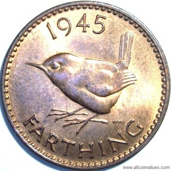 Details about   GREAT BRITAIN GB UK KM843 1945  OLD WWII FARTHING BIRD COIN