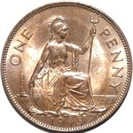 1945 UK penny value, George VI