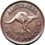 1945 Y. Australian halfpenny