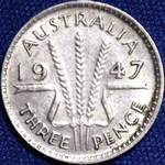 1947 Australian threepence