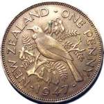 1947 New Zealand penny