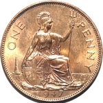 1947 UK penny value, George VI