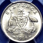 1948 Australian sixpence