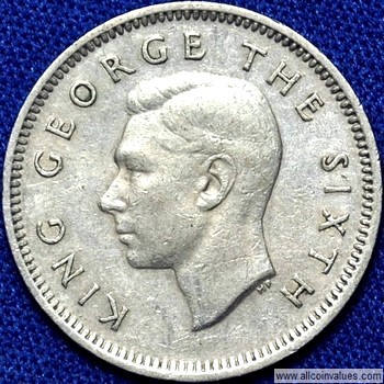 sixpence zealand value 1948 expand