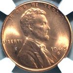 1948 S US penny, Lincoln wheat