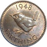 1948 UK farthing value, George VI