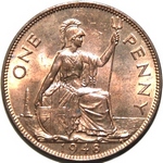 1948 UK penny value, George VI