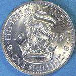 1948 UK shilling value, George VI, English reverse